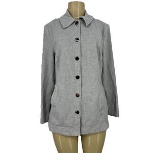 Cabi Medium Women 5855 Calvary Jacket Ponte Knit in Gray Snap Up 41-21